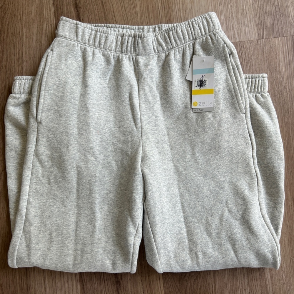 Zella Women’s All Day Grey Light Heather Joggers Size XS Drawstring Waist